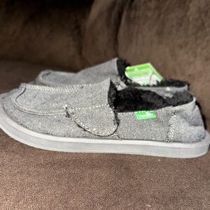 Sanuk Kids Gray Slip-On Slippers